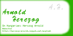 arnold herczog business card